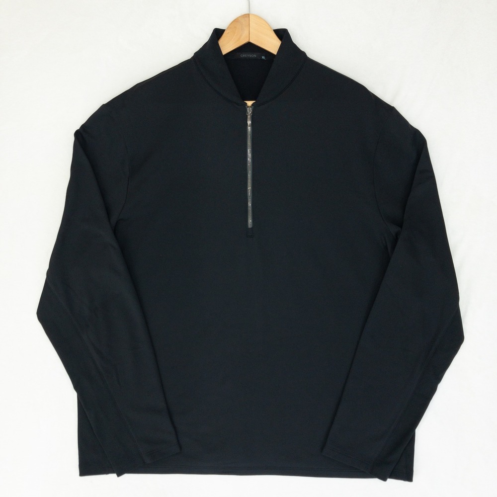 Greyson Quarter Zip Pullover Mens XL Black Performance Golf Stretch